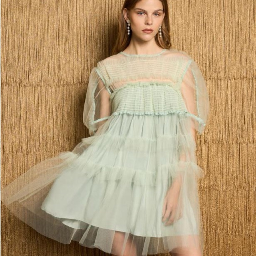 Sister Jane Dresses | Womenswear DREAM Studio Tulle Mini Dress Sea Green